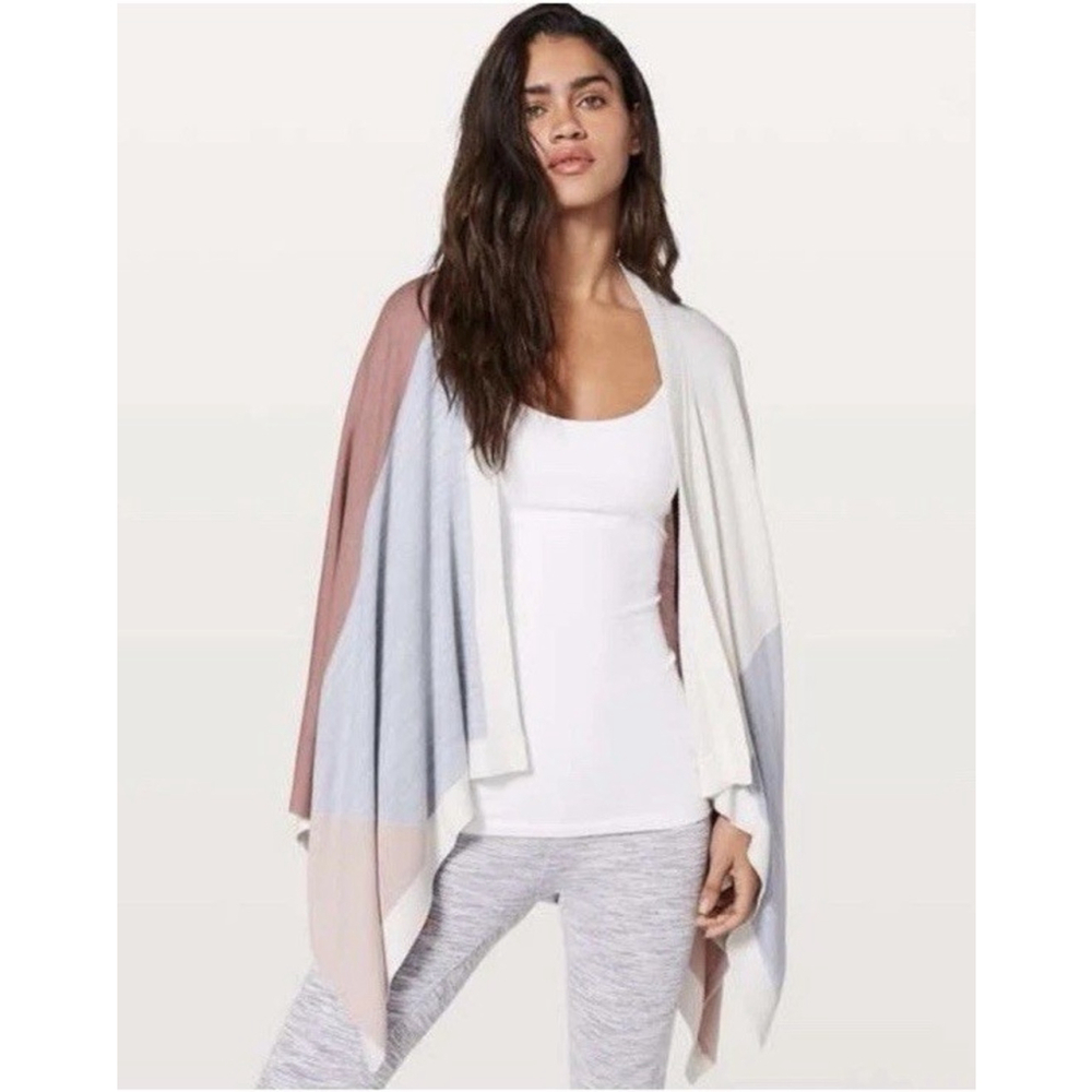 Lululemon Hatha Silk Viscose Wrap Shawl One Size Oversized Soft Warm Retail $128